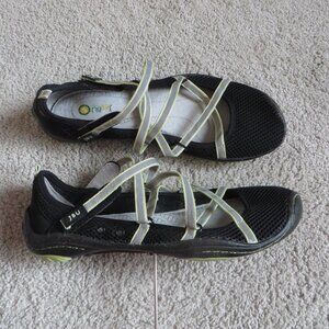 JSport Jambu Womens Sandals Size 7 Black/Gray Strappy Velcro